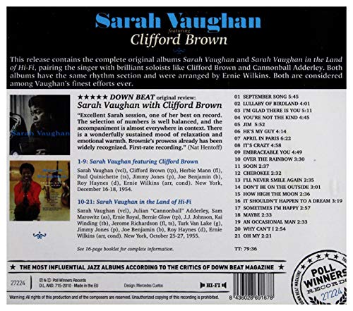 SARAH VAUGHAN   CLIF - VAUGHAN SARAH / WITH CLIFFORD BROWN - CD image 2