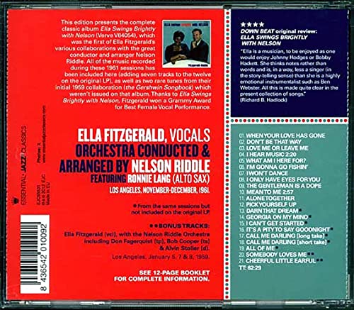 Ella Fitzgerald - Ella Swings Brightly With Nelson - The Complete Sess image 2