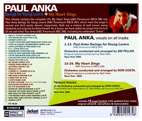 ANKA - SWINGS FOR YOUNG LOVERS / MY HEART SINGS - CD image 2