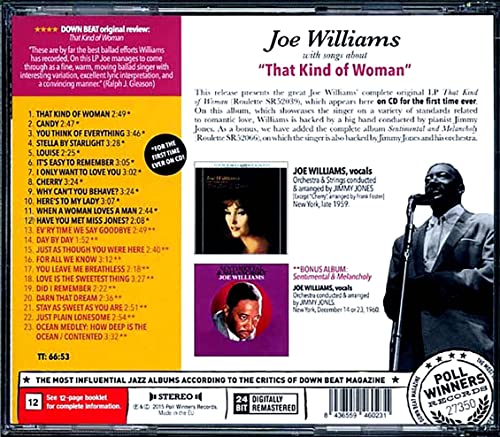 JOE WILLIAMS - WILLIAMS JOE/ THAT KIND OF WOMAN - CD ALBUM image 2