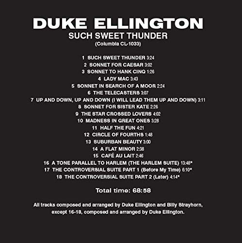 DUKE ELLINGTON - SUCH SWEET THUNDER & 3 BONUS T - CD image 2