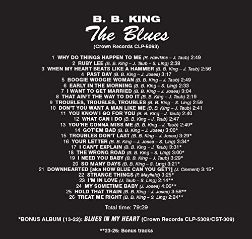 B.B. KING - BLUES / BLUES IN MY HEART - CD image 2