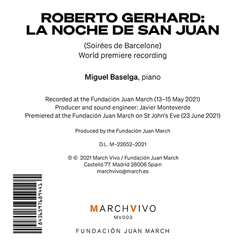 MIGUEL BASELGA - ROBERTO GERHARD LA NOCHE DE S - CD image 2