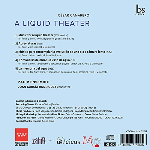 ZAHIR ENSEMBLE/RODRI - CAMARERO:A LIQUID THEATER - CD image 2