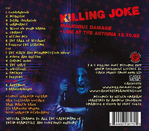 Killing Joke - Malicious Damage - CD image 2