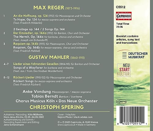CHORUS MUSICUS KOLN/ - REGER - REQUIEM - CD image 2