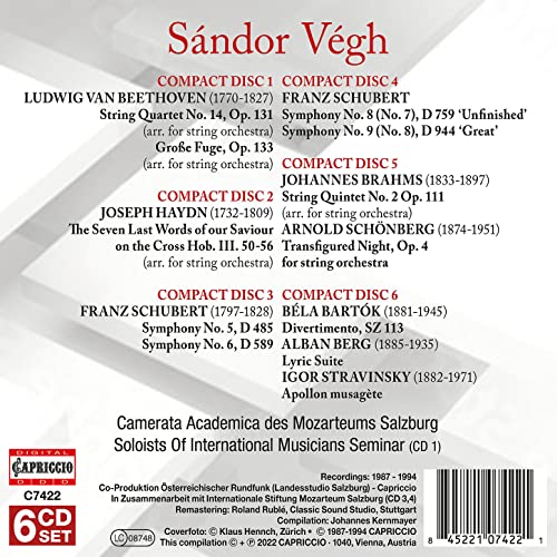 BARTOK - SANDOR VEGH CONDUCTS - CD image 2