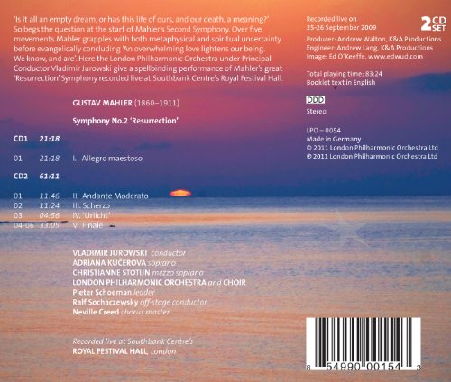 LONDON PHILHARMONIC - MAHLER: SYMPHONY NO. 2 - CD ALBUM image 2