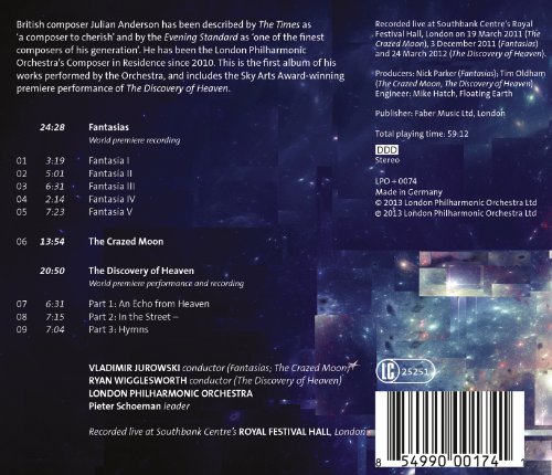 Julian Anderson - : Fantasias/The Crazed Moon/... - CD image 2