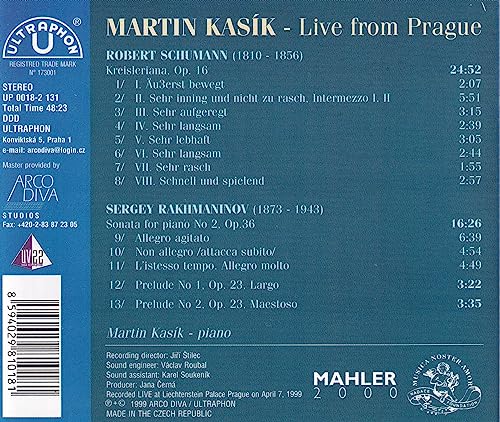 MARTIN KASIK - KASIK:LIVE FROM PRAGUE - CD image 2