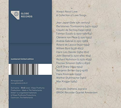 BRISK RECORDER QUART - ALWAYS ABOUT LOVE - CD image 2