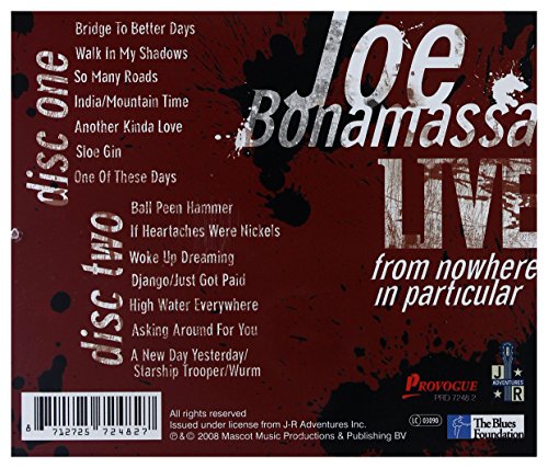 Joe Bonamassa - Live From Nowhere In Particular - CD image 2