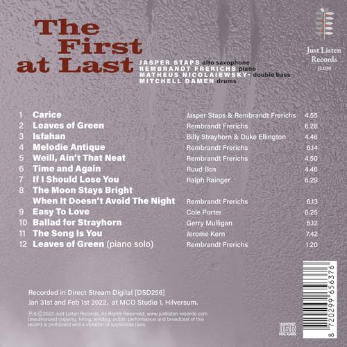 JASPER STAPS; REMBRA - FIRST AT LAST - CD image 2