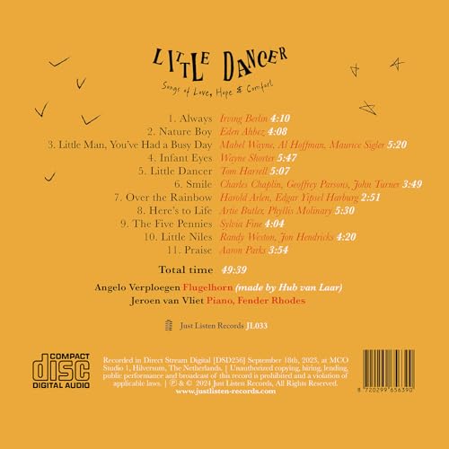 ANGELO VERPLOEGEN; J - LITTLE DANCER - SONGS OF LOVE - CD image 2