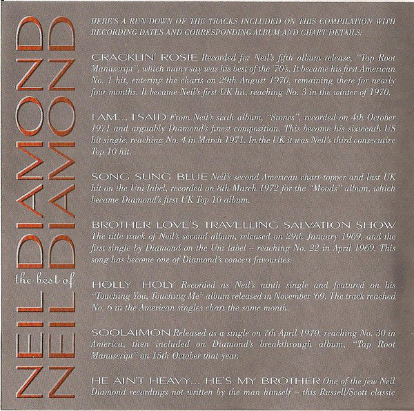 Neil Diamond - Best Of - CD image 10