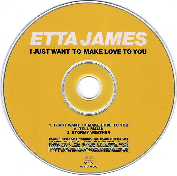 Etta James - I Just Want To Make Love To You - Used CD image 3
