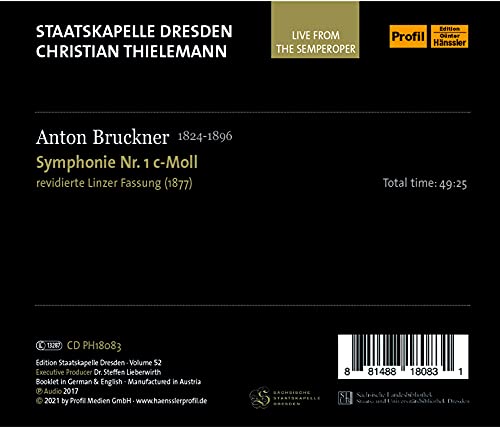 DRESDEN / THIELEMANN - Anton Bruckner: Symphonie No.1 - CD image 2