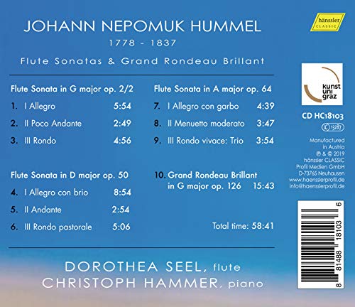 VARIOUS - HUMMEL:FLUTE SONATAS - CD image 2