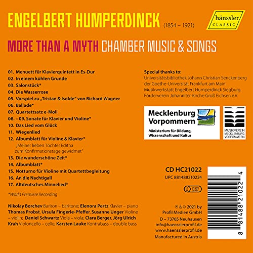 Nikolay Borchev - More Than a Myth: Chamber Music & Songs By Engelbert image 2