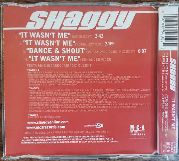 Shaggy - It Wasn't Me - Used CD image 2