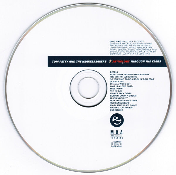 Tom Petty And The He - Anthology - Through The Years - Used CD image 5