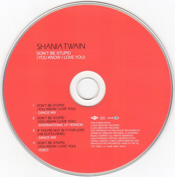 Shania Twain - Don't Be Stupid (You Know I Love You) - Used CD image 4