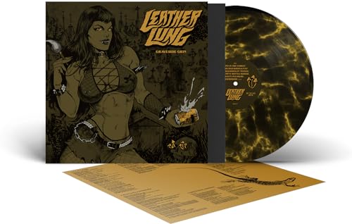 LEATHER LUNG - GRAVESIDE GRIN (BLACK AND YELLOW MARBLE VINYL) - Vinyl image 1
