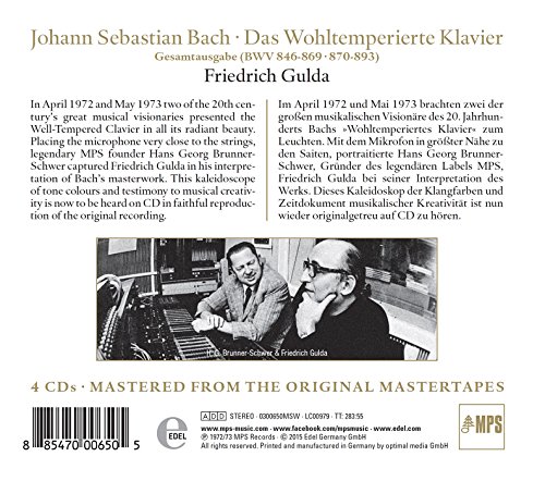 Johann Sebastian Bac - : The Well-tempered Clavier - CD image 2
