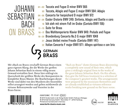German Brass - Bach On Brass - CD image 2