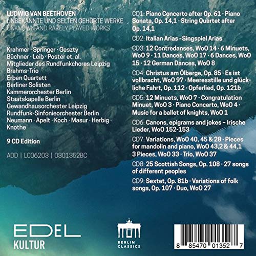 VARIOUS ARTISTS - BEETHOVEN UNKNOWN - CD9 image 2