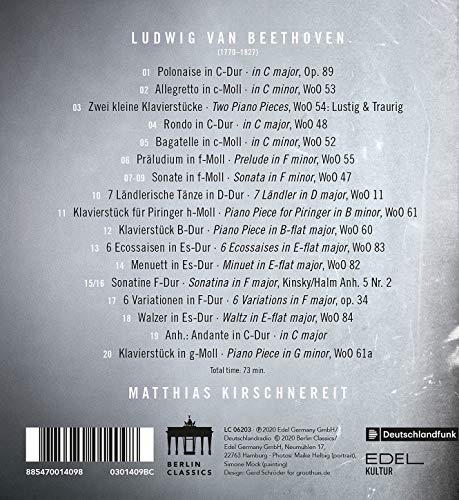 MATTHIAS KIRSCHNEREI - BEETHOVEN UNKNOWN SOLO PIANO W - CD image 2