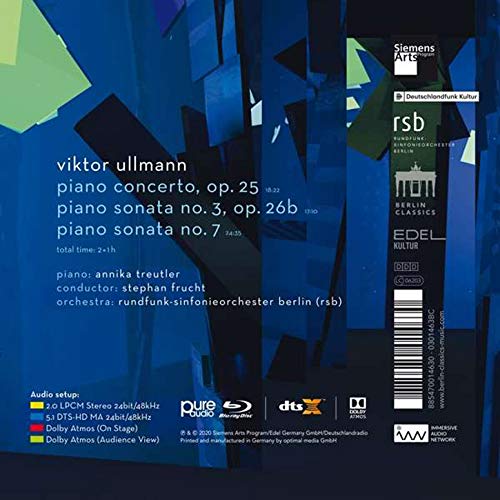 ANNIKA TREUTLER; RUN - VIKTOR ULLMANN PIANO CONCERTO - CD image 2
