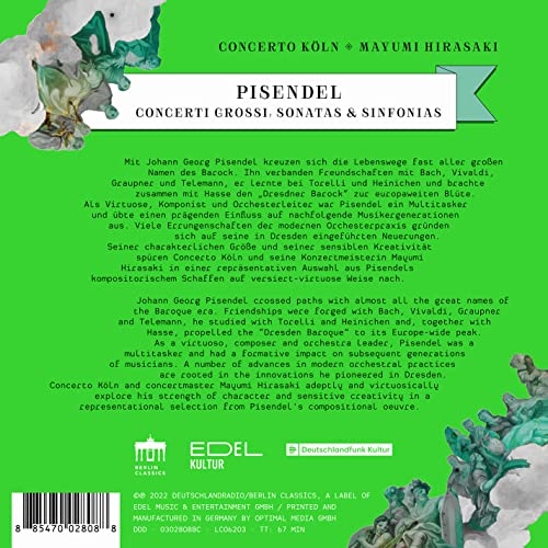 CONCERTO KOLN - PI - PISENDEL - CD image 2