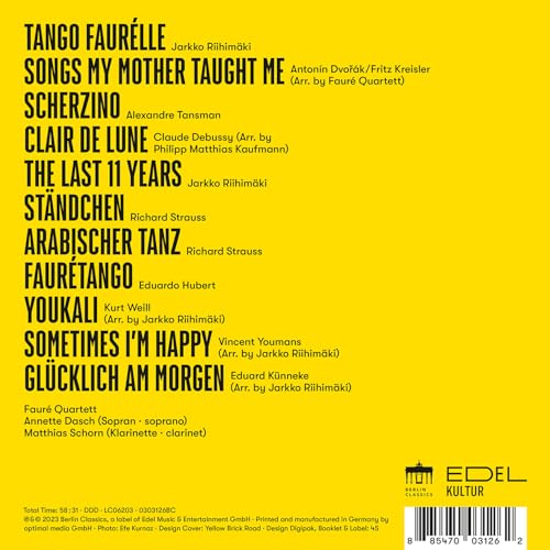 Faur? Quartett - After Hours CD   RELEASE DATE 24/11/23 (THIS CAN CHAN image 2