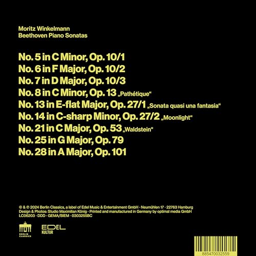 MORITZ WINKELMANN - BEETHOVENPIANO SONATAS OPP. 1 - CD image 2