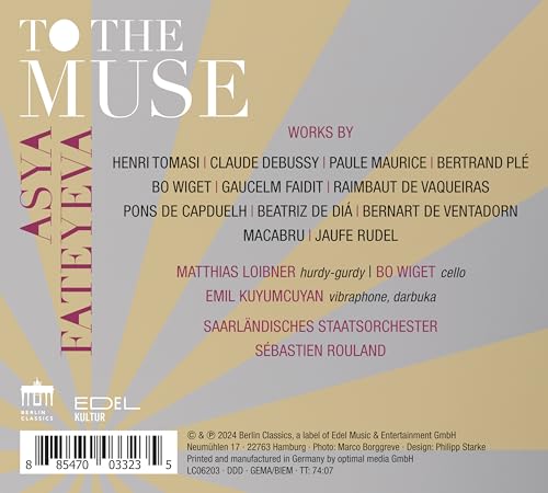 ASYA FATEYEVA - TO THE MUSE - CD image 2