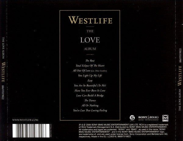 Westlife - Love Album - Used CD image 2