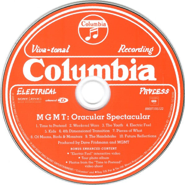 MGMT - Oracular Spectacular - CD image 3