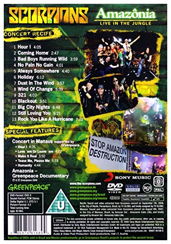 SCORPIONS - AMAZONIA - LIVE IN THE JUNGLE - DVD image 2