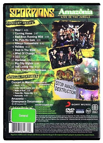 SCORPIONS - AMAZONIA - LIVE IN THE JUNGLE - DVD image 3