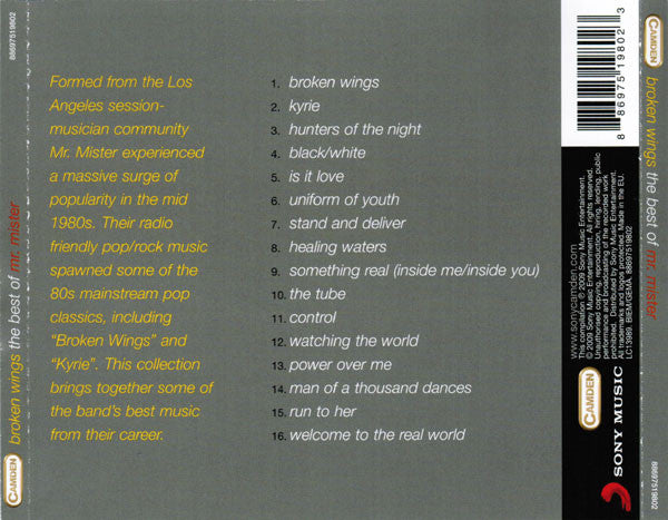 Mr. Mister - Broken Wings -The Best Of Mr Mister - CD image 2