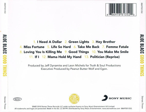 Aloe Blacc - Good Things - Used CD image 2