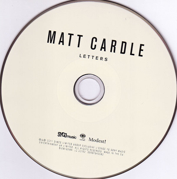 Matt Cardle - Letters - Used CD image 6
