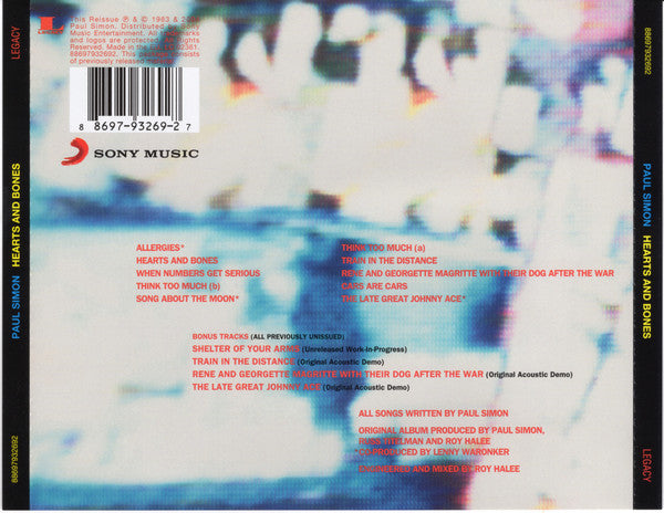 Paul Simon - Hearts And Bones - CD image 3