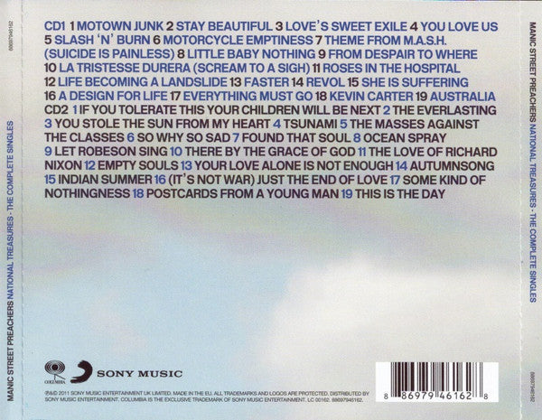 Manic Street Preache - National Treasures - The Complete Singles - CD image 3
