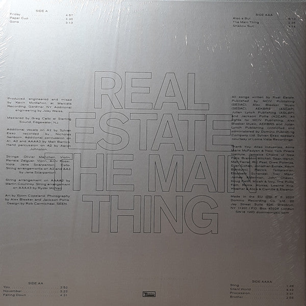 REAL ESTATE - MAIN THING - Vinyl Record 12" RECORD image 2