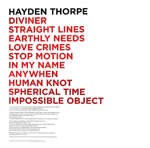 HAYDEN THORPE - DIVINER - Vinyl Record 12" RECORD image 2