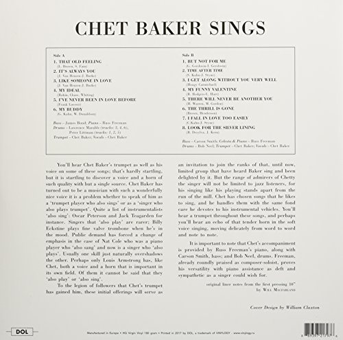 CHET BAKER - Sings - Vinyl image 2