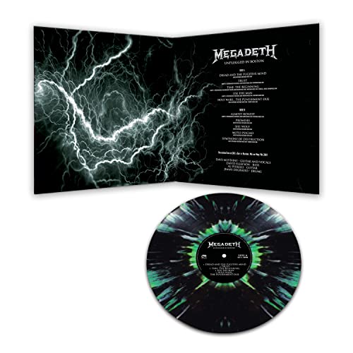 MEGADEATH - UNPLUGGED IN BOSTON - GREEN & BLACK SPLATTER - Vinyl Record image 2