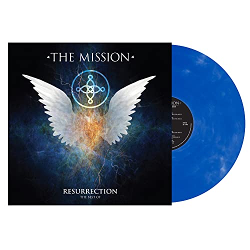 MISSION - RESURRECTION - BEST OF - BLUE WHITE MARBLE - Vinyl Record image 1